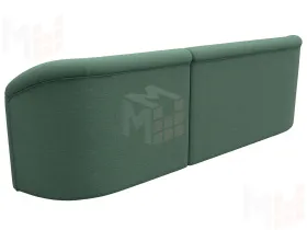 Диван прямой Лига-027 угол правый ( Амур зеленый )