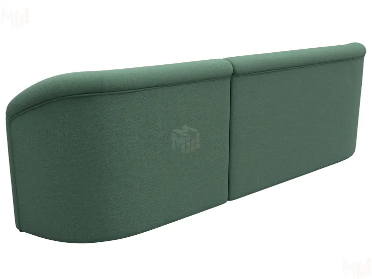 Диван прямой Лига-027 угол правый ( Амур зеленый )