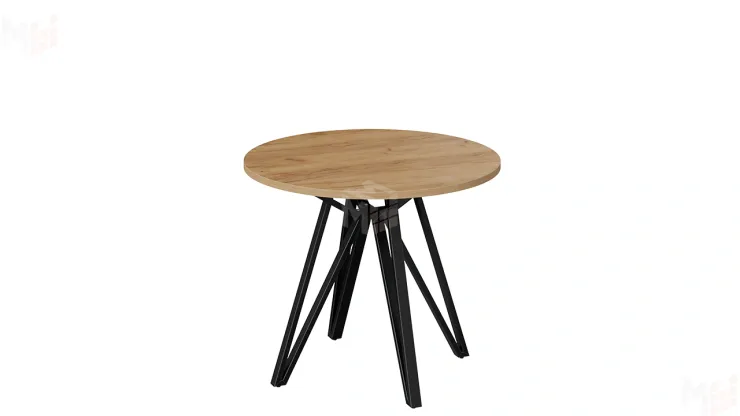 Стол обеденный Ройс Тип 2 Черный муар/Дуб Крафт золотой