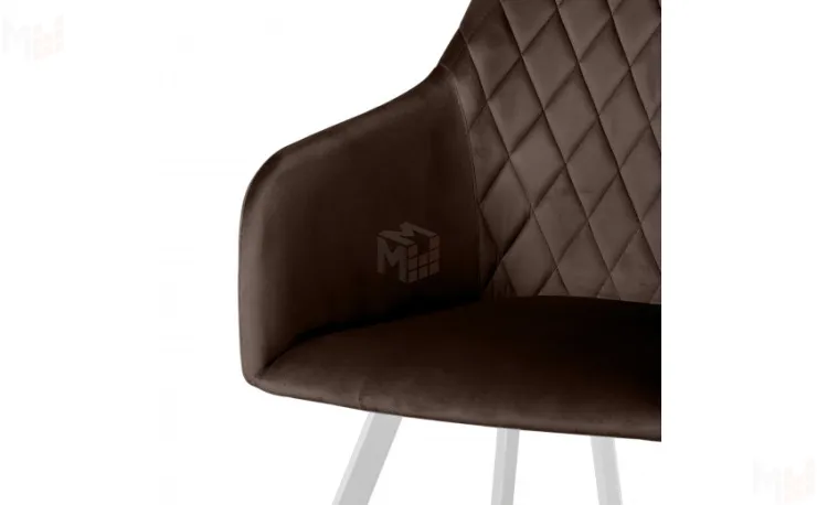 Кресло поворотное Барли Confetti coffee/белый