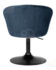 Кресло дизайнерское DOBRIN EDISON BLACK (синий велюр (1922-20))