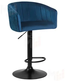 Стул барный DOBRIN DARCY BLACK (синий велюр (1922-20))
