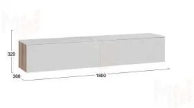Тумба ТВ Порто - ТД-393.03.11 Яблоня Беллуно, Белый софт