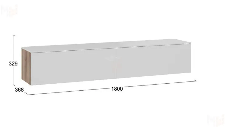 Тумба ТВ Порто - ТД-393.03.11 Яблоня Беллуно, Белый софт