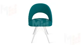 Стул Гэтсби К3 Белый матовый, Велюр Confetti Izumrud