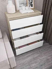 Комод Мори 800.4 сонома/белый