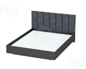 Кровать арт. 031 (Полосы) Антрацит (ЛН) 1600x2000