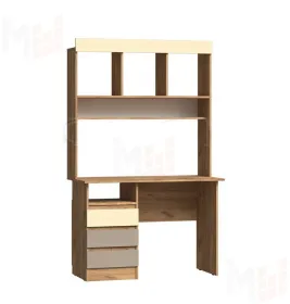 Стол письменный с надстройкой Челси Color (глиняный серый/слоновая кость)