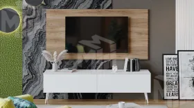 Гостиная Порто №2 - ГН-393.002 Яблоня Беллуно, Белый софт