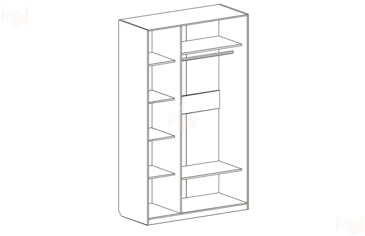 Шкаф трехдверный Николь