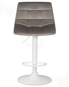 Стул барный DOBRIN TAILOR WHITE (серый велюр (MJ9-75))