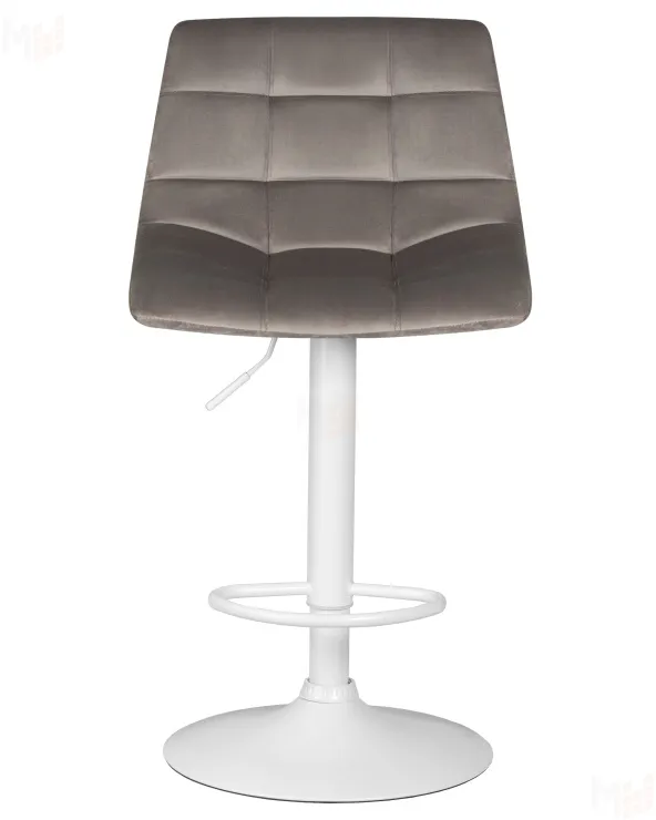 Стул барный DOBRIN TAILOR WHITE (серый велюр (MJ9-75))