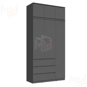 Шкаф Челси 1200 с антресолью, графит