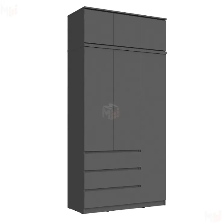 Шкаф Челси 1200 с антресолью, графит