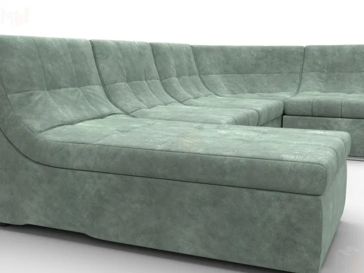 Диван П-образный модульный Холидей ( BRUT 08 зеленый )