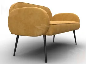 Диван прямой Лига-086 ( BRUT 10 желтый )