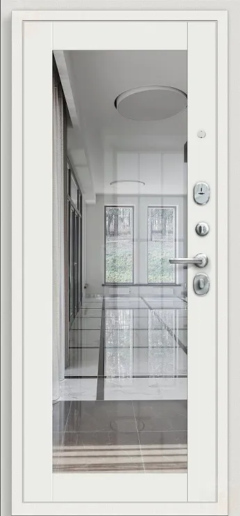 Входная металлическая дверь Флэш Kale Шагрень белая/Off-white