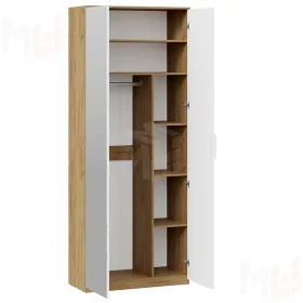 Шкаф комбинированный с 2 дверями Хилтон Исп.2 404.002.000 Белый матовый