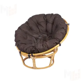 Кресло Папасан 23/01 с коричневой подушкой