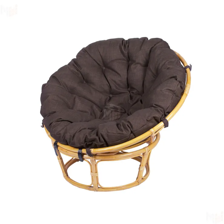 Кресло Папасан 23/01 с коричневой подушкой