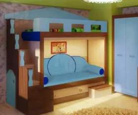 Кровать-чердак с нишей Фанки Хоум 11004