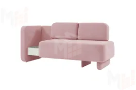 Кушетка Хьюстон на пружинном блоке Розовый