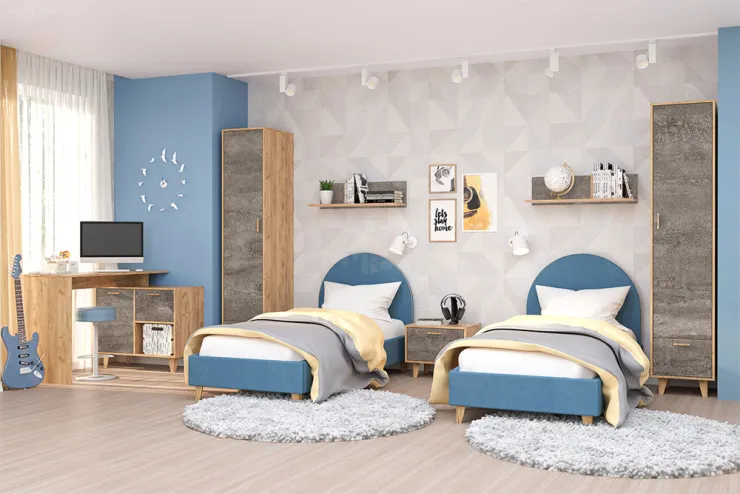 Детская  ЭГО Дуб Крафт/Камень Темный  Вариант 10