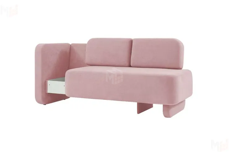 Кушетка Хьюстон на пружинном блоке Розовый