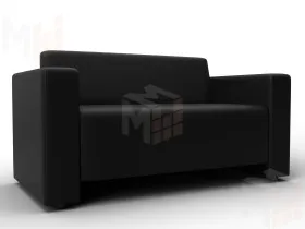 Диван прямой Лига-093 ( Черный )