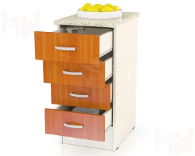 Шкаф нижний с четырьмя ящиками Клер ШН4Я 400