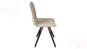 Стул Хьюго К4 Черный муар, Велюр Confetti Smoke