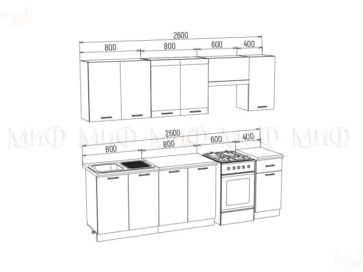 Кухня Техно New 2,6 комп. №3 Белый снег софт/Ультрамарин софт