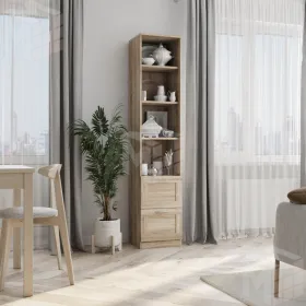 2.02.07.140.3 СИРИУС стеллаж 2 ящика 39х190 сонома RU