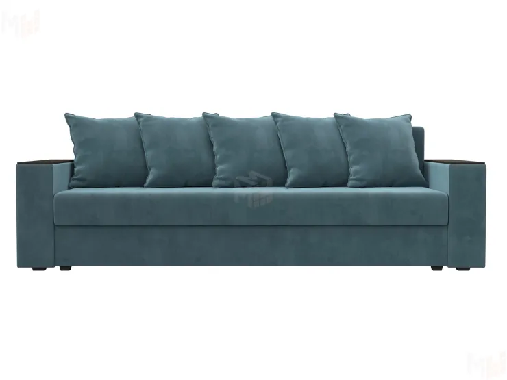 Диван прямой Дубай Лайт полки справа ( Бирюзовый )