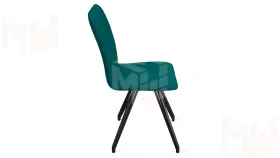 Стул Стенли К4 Черный муар, Велюр Confetti Izumrud