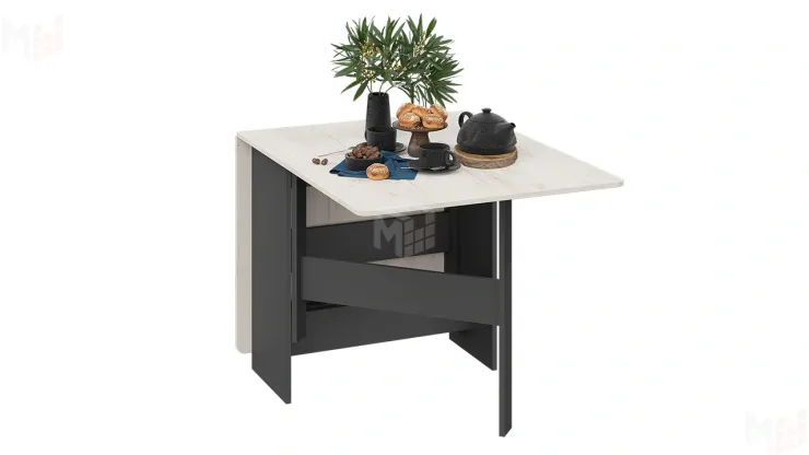 Стол-книжка тип 2 Антрацит/Дуб крафт белый