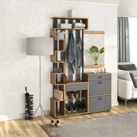 Прихожая Мини-Лайт Вариант 2 Дуб крафт золотой/графит ﻿