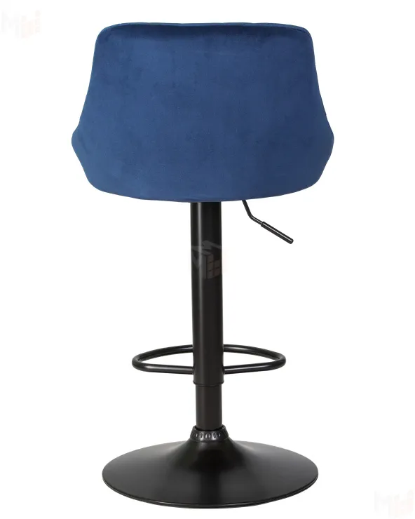 Стул барный DOBRIN LOGAN BLACK (синий велюр (MJ9-117))