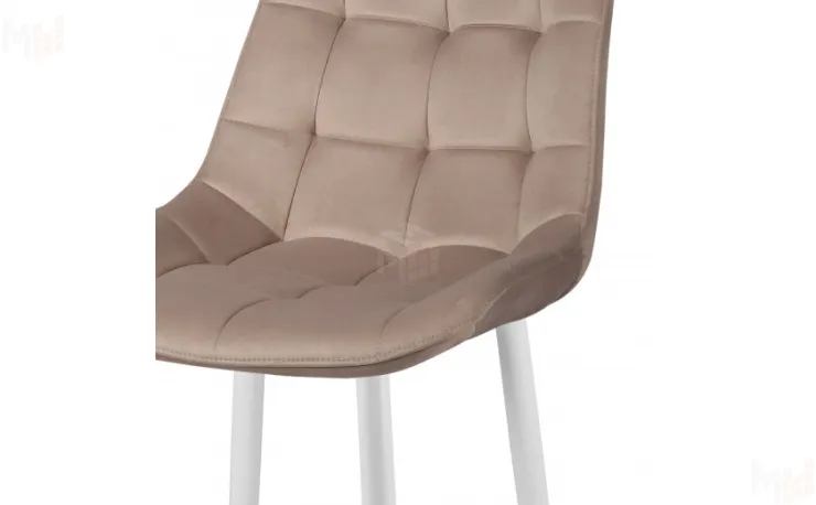 Полубарный поворотный стул Эйден Confetti mocco/белый