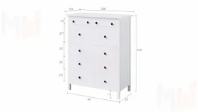 Kомод KЫМOР 6 ящикoв белый