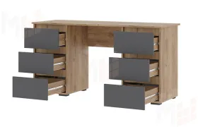 Письменный стол Хелен ПС 02 дуб крафт золото - серый графит