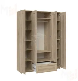 Шкаф Сириус 4 двери 1 ящик (сонома)