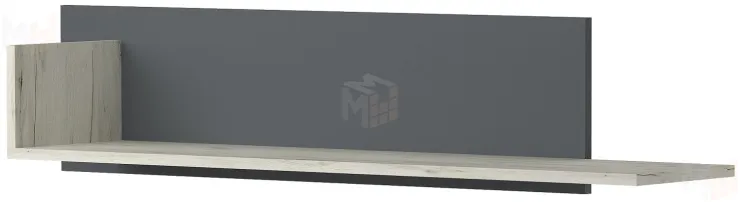 Полка навесная ПКС-12  Дуб Крафт белый - Антрацит