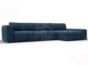 Диван угловой Лига-066 НПБ Лонг угол правый ( BRUT 11 синий )