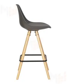 Стул полубарный DOBRIN RONNI (ножки светлый бук, тёмно-серый (GR-04))
