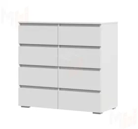 Комод Хелен КМ 04 8 ящиков белый