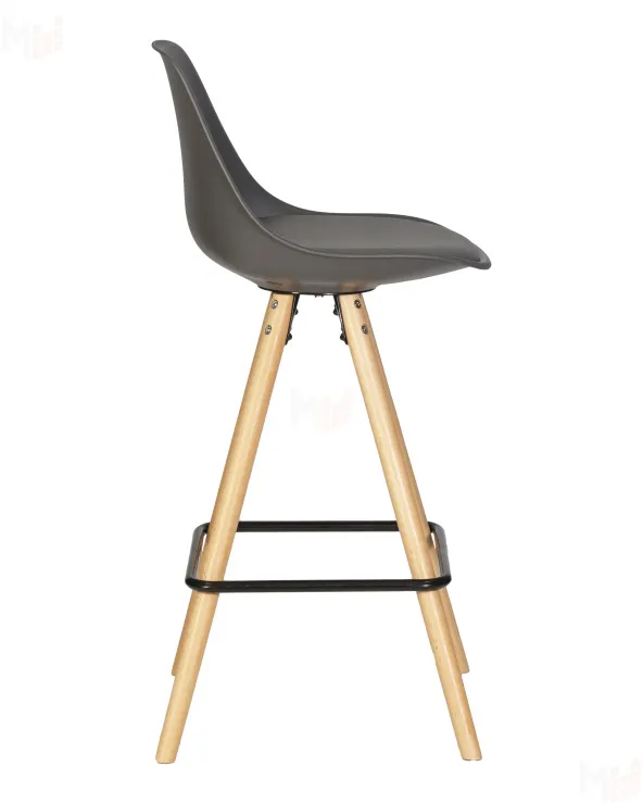 Стул полубарный DOBRIN RONNI (ножки светлый бук, тёмно-серый (GR-04))