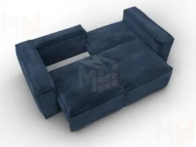 Диван прямой Лига-081 НПБ ( TOWER 13 синий )