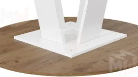 Стол обеденный Райнер Тип 1 Белый, Дуб Крафт золотой