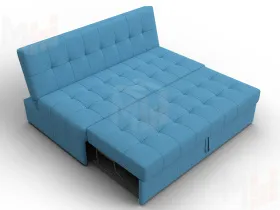 Диван прямой Лига-107 (160) ( Амур 10 голубой )